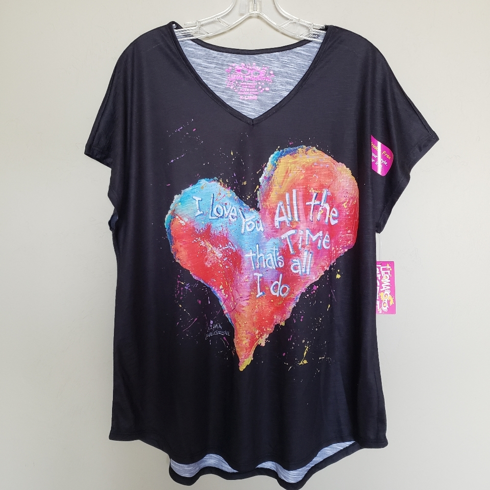 Leoma Lovegrove Graphic Heart Tee Shirt - Picture 3 of 8